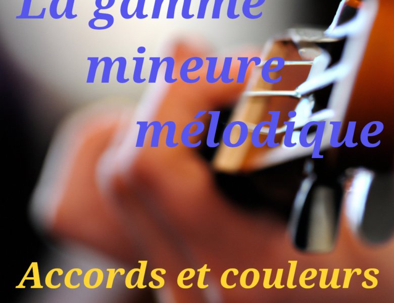 Logo accords gamme mineure mélodique